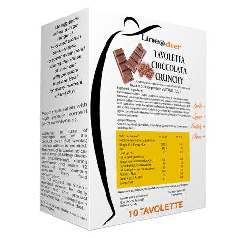 Tavoletta di Cioccolata Crunchy KETO (10 tavolette)
