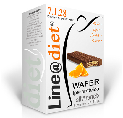 Wafer Proteico all'Arancia ricoperto (5 wafer)