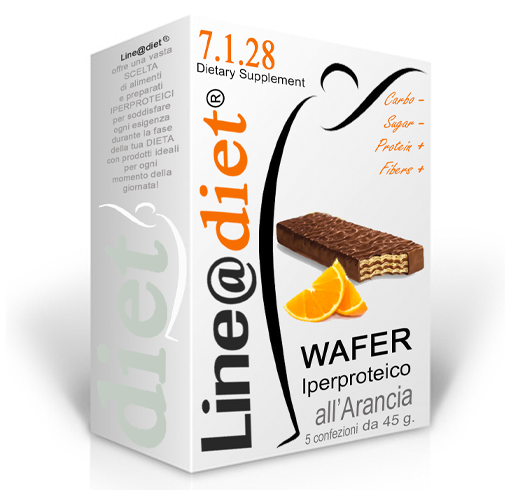 Wafer Proteico all'Arancia ricoperto (5 wafer)